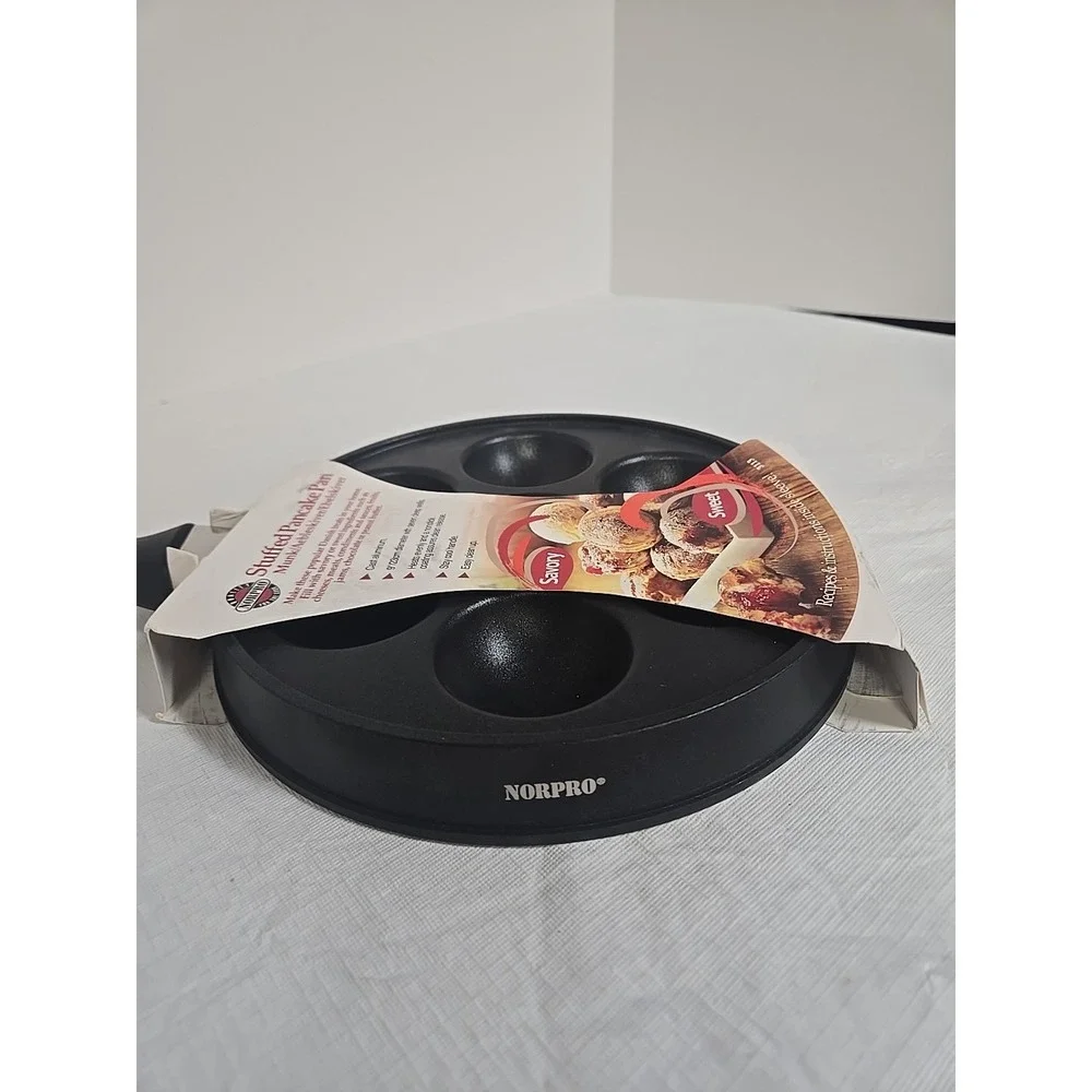 Nopro Filled Pancake/Danish Aebelskiver‎ Pan #3113 Nonstick/Cast Aluminum